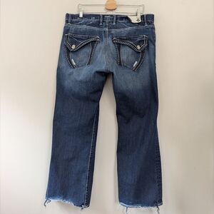 Y2K Monarchy Emboridered Pocket Bootcut Jeans Size 38